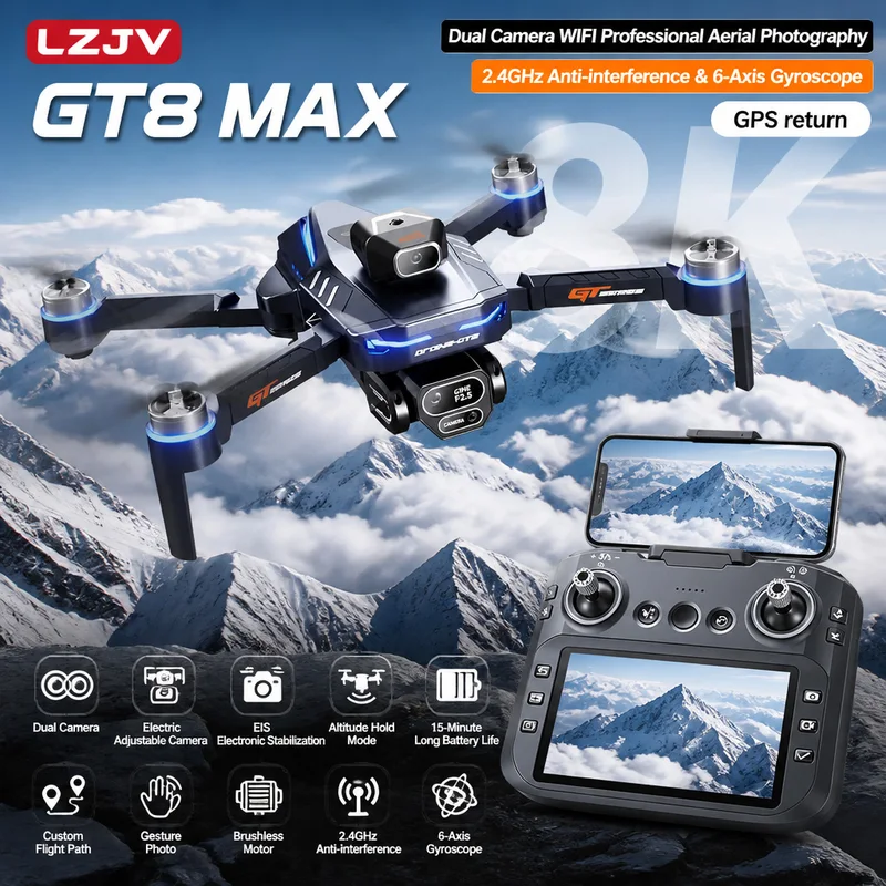 Drone Multispectral - GT8 Max Składany Dron 8K HD