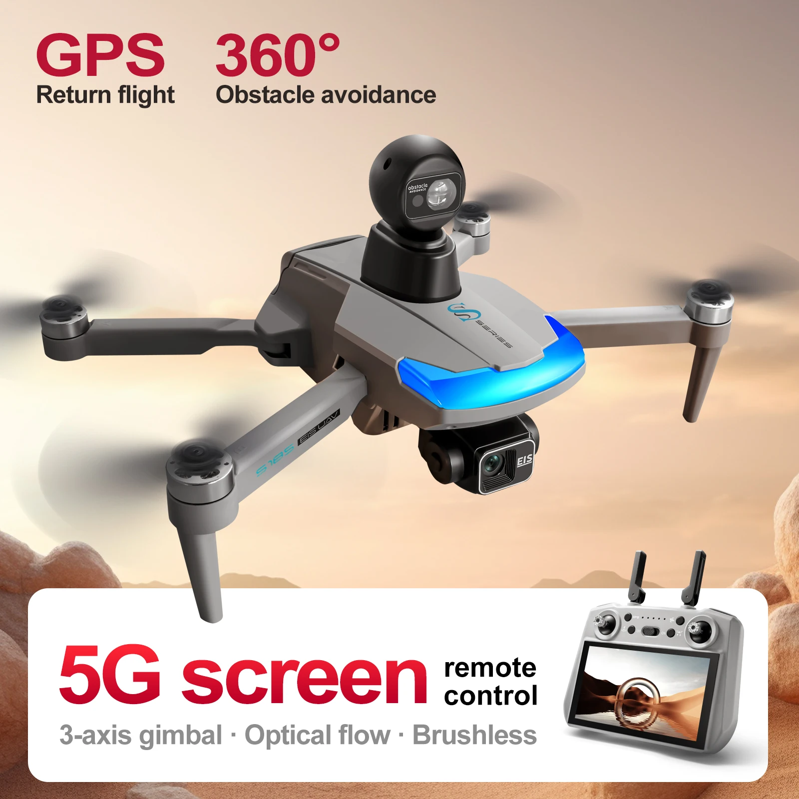 Drone Multispectral - S185 Profesjonalny dron 2.7K HD Podwójna